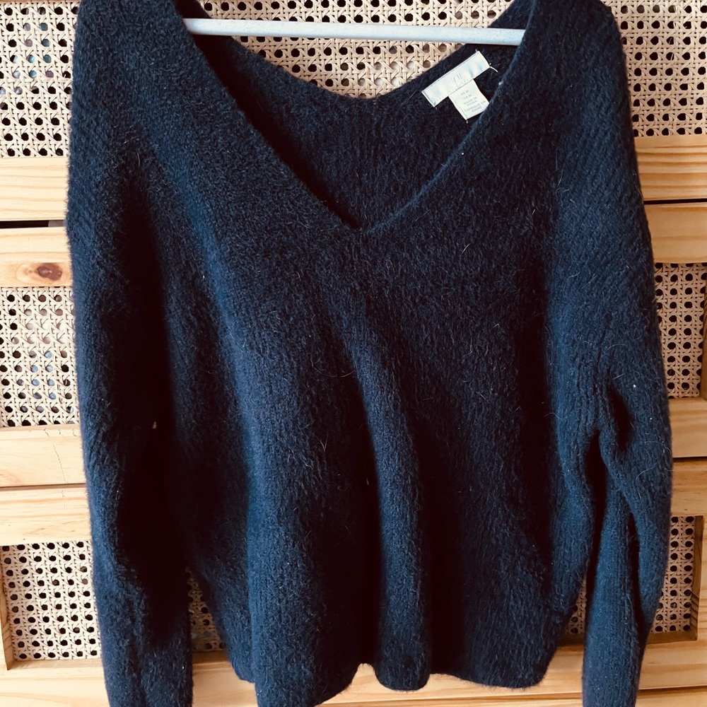 blue sweater